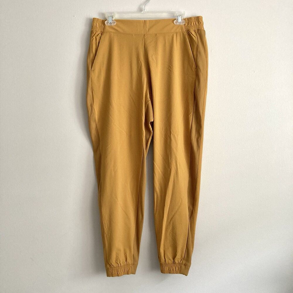 Athleta Womens Textured Brooklyn Jogger Size 12 Tuscan Gold Casual Athleisure